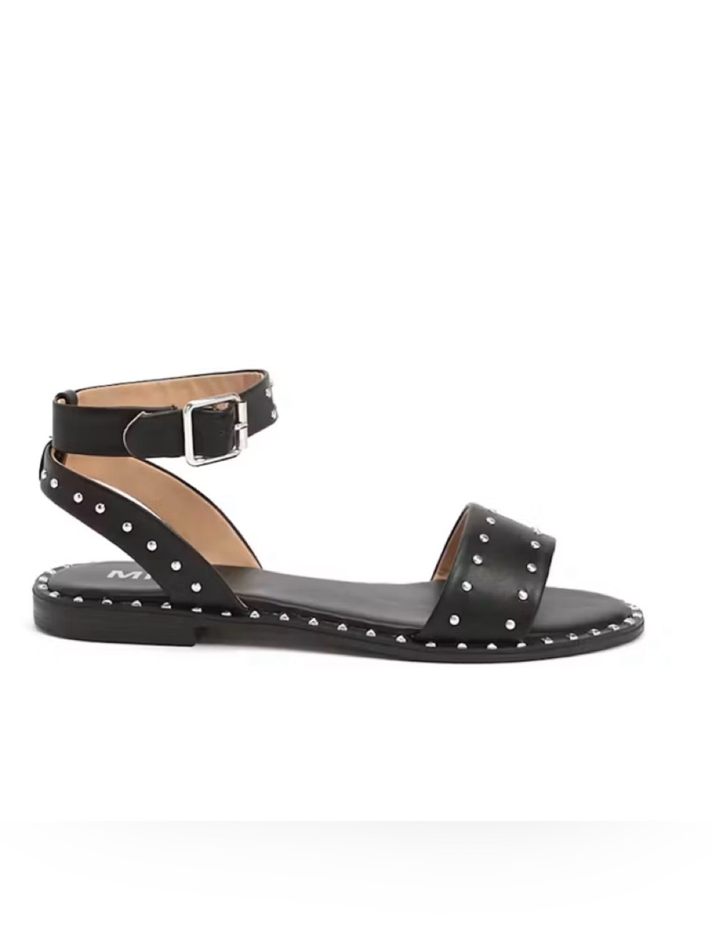 MIA -Black Studded Ankle-Strap Women's Sandals
